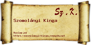 Szomolányi Kinga névjegykártya